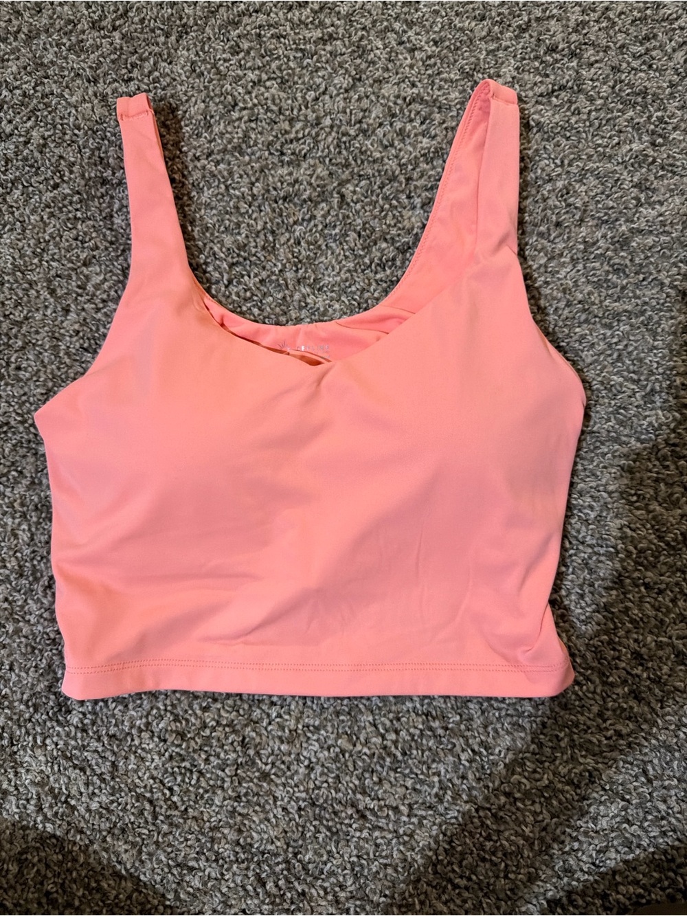 aerie Coral Scoop Neck Cropped Tank